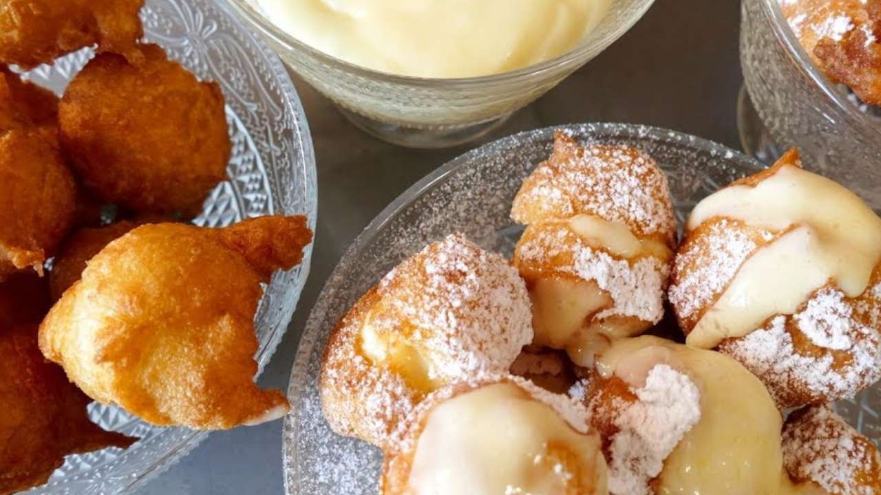 bignè fritti e caramellati