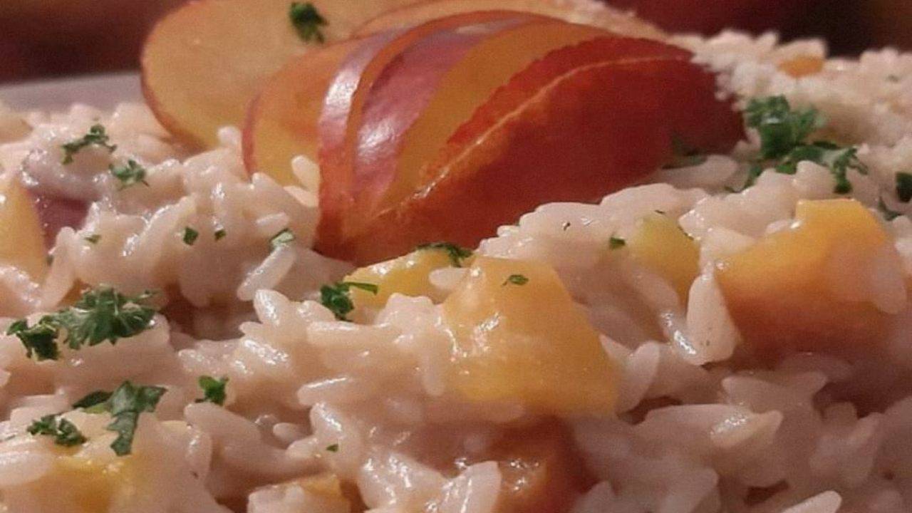 risotto alle pesche