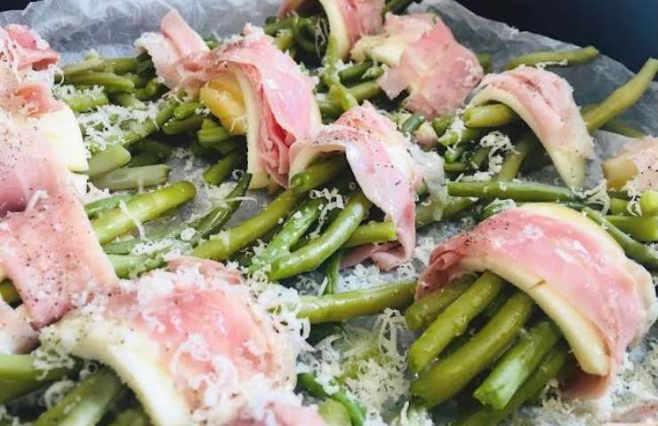 Involtini pancetta fagiolini 