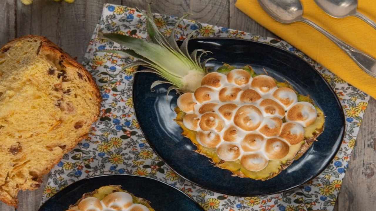 Ananas al panettone meringato ricetta sonia peronaci