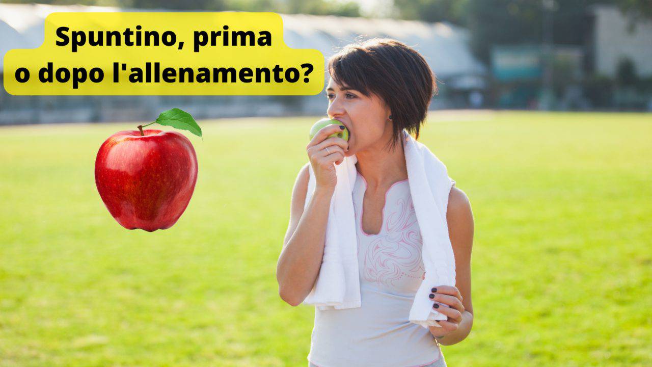 spuntino prima dopo allenamento