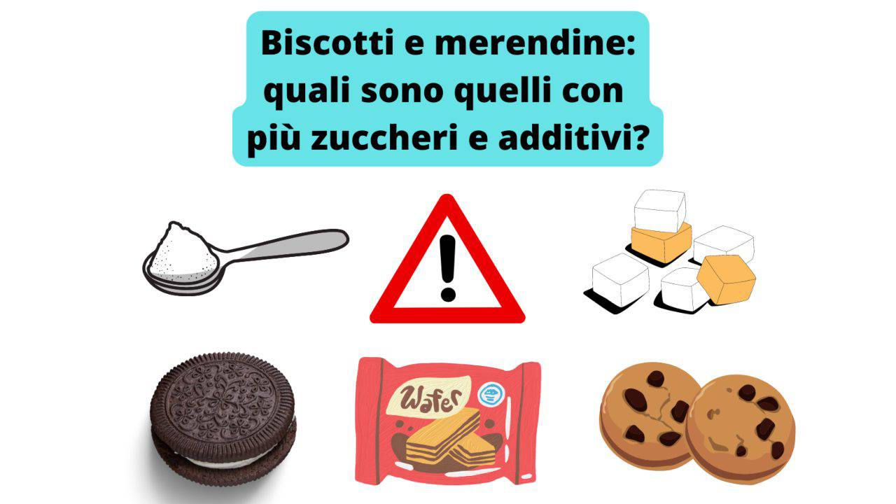 merendine zuccheri additivi biscotti