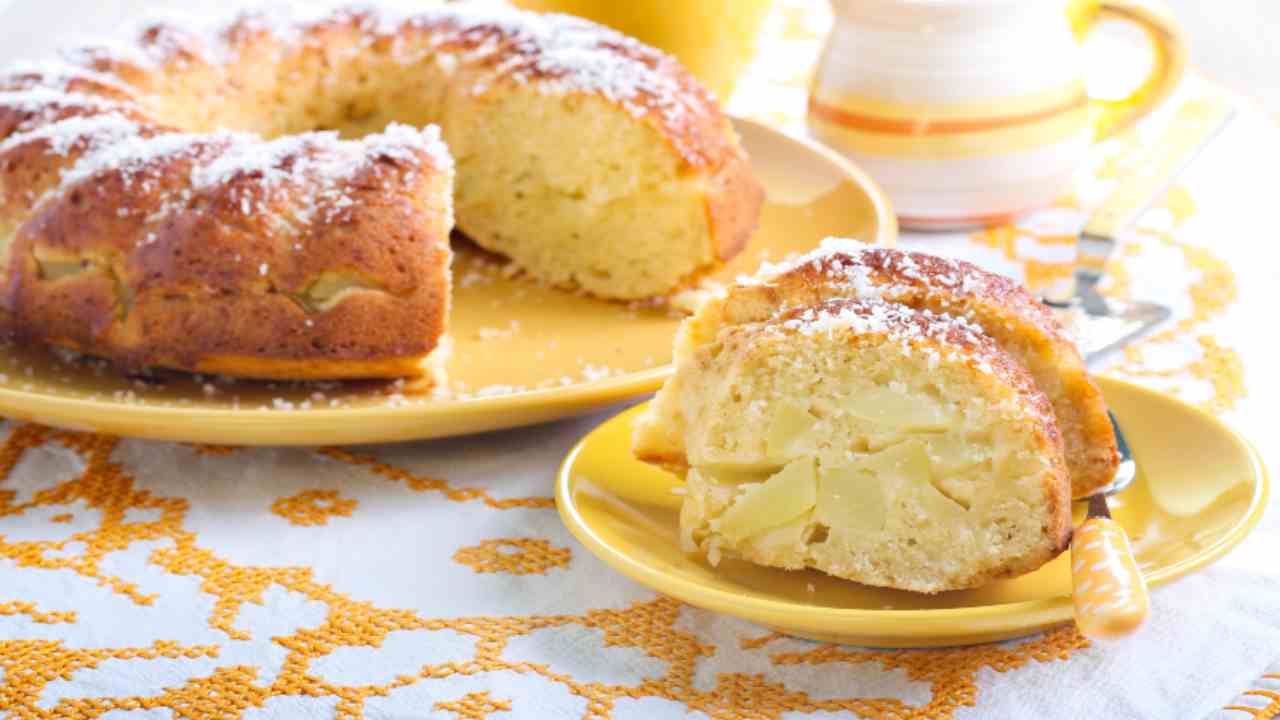 ciambellone mele cocco ricetta