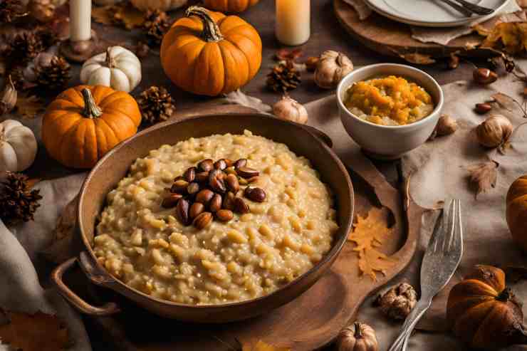 risotto zucca e castagne